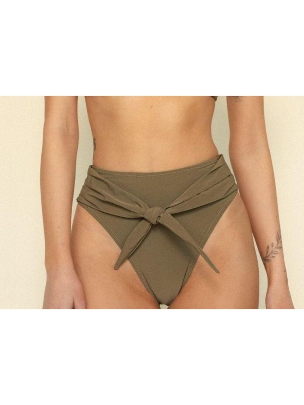 MONTCE Khaki Paula Tie-Up Bikini Bottom SIZE S